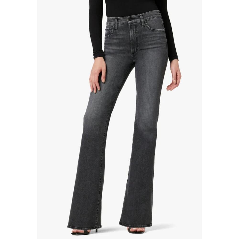 Joe's Jeans Womens 8 Washed Black Molly High Rise Flare Denim Casual Jeans Pant